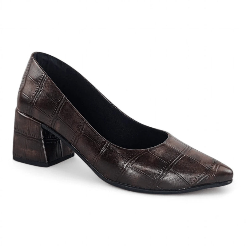 Vendedor Indicado
Sapato Feminino Scarpin Croco Salto Grosso Médio Numeração Especial Naty Shoes Outono Inverno