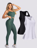 Kit 3 Peças Conjunto de Roupas Esportivas Fitnes 