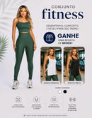 Kit 3 Peças Conjunto de Roupas Esportivas Fitnes 