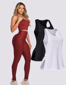 Kit 3 Peças Conjunto de Roupas Esportivas Fitnes 