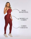 Kit 3 Peças Conjunto de Roupas Esportivas Fitnes 