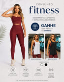 Kit 3 Peças Conjunto de Roupas Esportivas Fitnes 