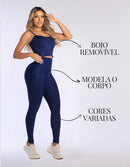 Kit 3 Peças Conjunto de Roupas Esportivas Fitnes 