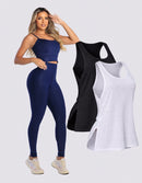 Kit 3 Peças Conjunto de Roupas Esportivas Fitnes 