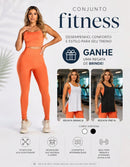 Kit 3 Peças Conjunto de Roupas Esportivas Fitnes 
