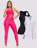 Kit 3 Peças Conjunto de Roupas Esportivas Fitnes 