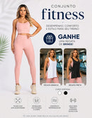 Kit 3 Peças Conjunto de Roupas Esportivas Fitnes 