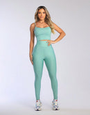 Kit 3 Peças Conjunto de Roupas Esportivas Fitnes 