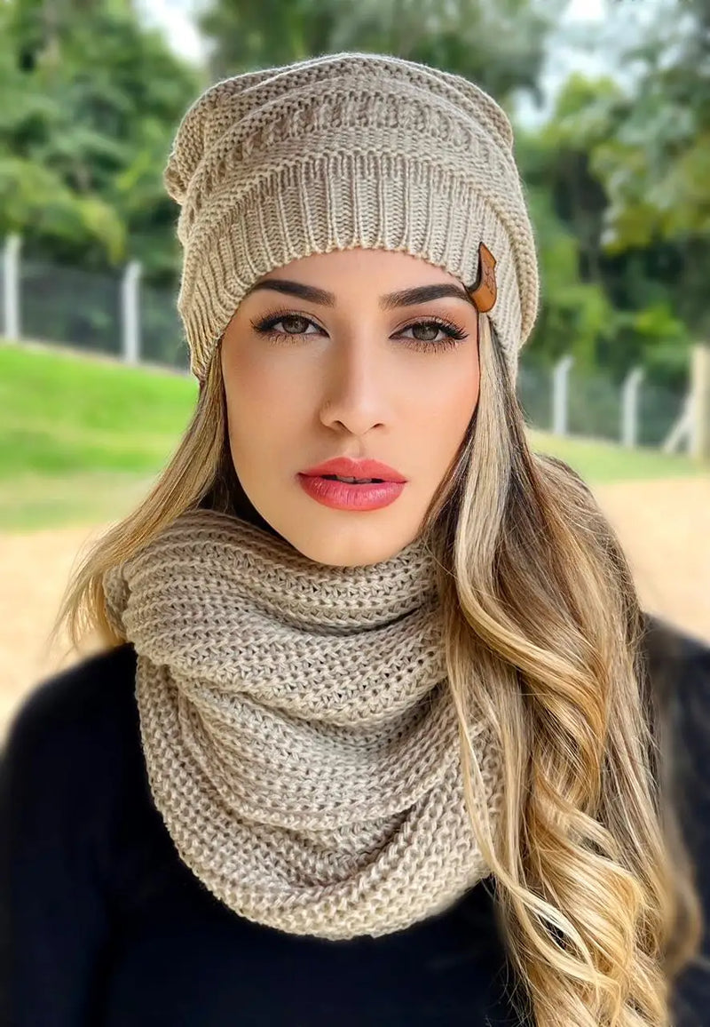 Conjunto Essence Knit – Gorro & Gola Infinity