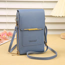 Bolsa louca fashion com bloqueio de tela sensível ao toque, bolsa para celular feminina, porta cartão, bolsa de ombro crossbody