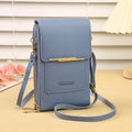 Bolsa louca fashion com bloqueio de tela sensível ao toque, bolsa para celular feminina, porta cartão, bolsa de ombro crossbody