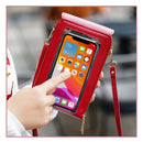 Bolsa louca fashion com bloqueio de tela sensível ao toque, bolsa para celular feminina, porta cartão, bolsa de ombro crossbody
