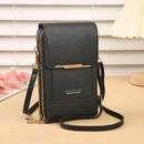 Bolsa louca fashion com bloqueio de tela sensível ao toque, bolsa para celular feminina, porta cartão, bolsa de ombro crossbody