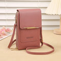 Bolsa louca fashion com bloqueio de tela sensível ao toque, bolsa para celular feminina, porta cartão, bolsa de ombro crossbody