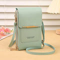 Bolsa louca fashion com bloqueio de tela sensível ao toque, bolsa para celular feminina, porta cartão, bolsa de ombro crossbody