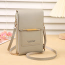 Bolsa louca fashion com bloqueio de tela sensível ao toque, bolsa para celular feminina, porta cartão, bolsa de ombro crossbody