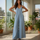 Macacão Longo Feminino de Alça Pantalona