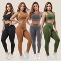 Kit 4 Conjuntos Fitness Femininos (Top + Calça)