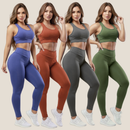 Kit 4 Conjuntos Fitness Femininos (Top + Calça)