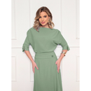 Conjunto Feminino Elegante em Tecido Duna com Saia Assimétrica e Blusa Sofisticada