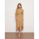 Conjunto Feminino Elegante em Tecido Duna com Saia Assimétrica e Blusa Sofisticada
